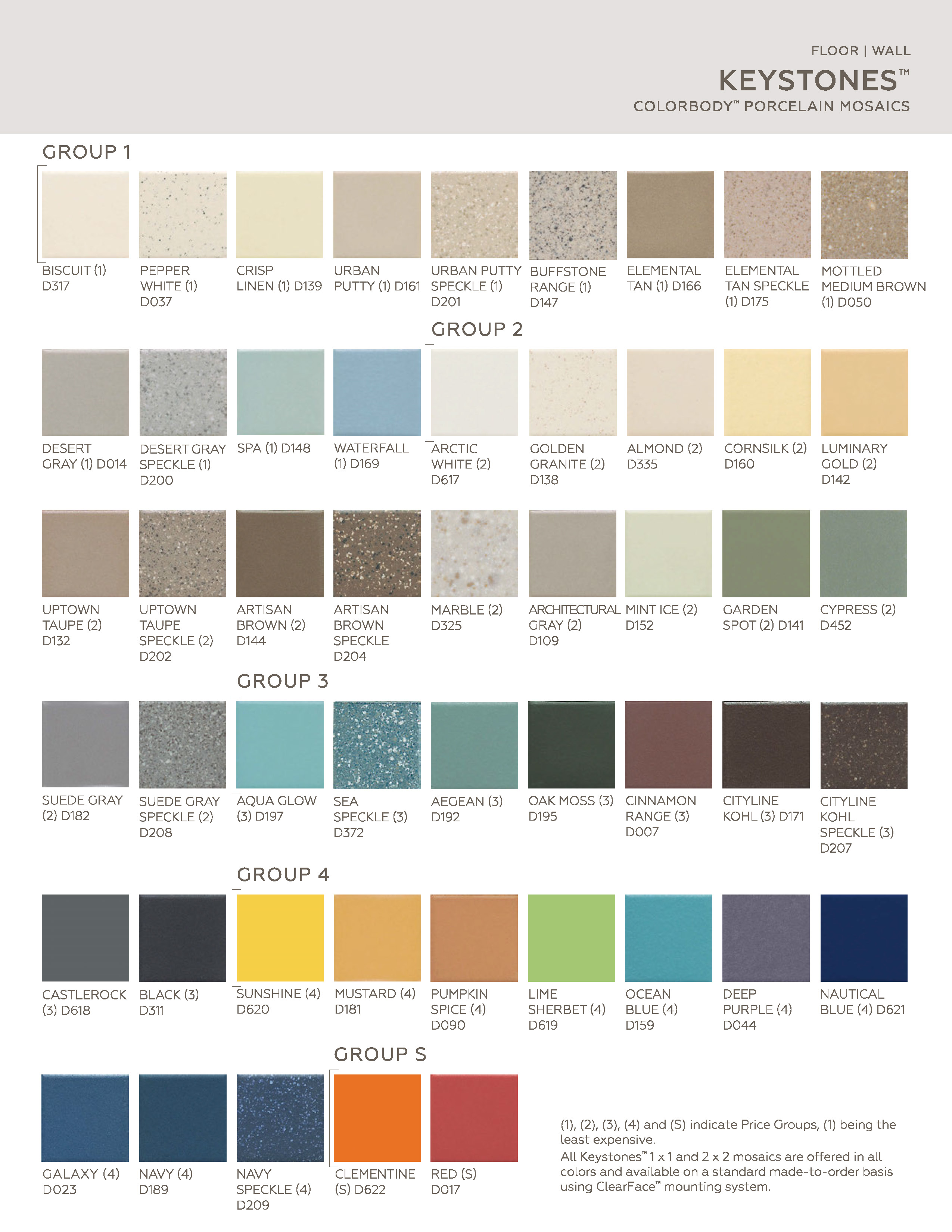 Ceramic Floor Tile Color Chart at Larry London blog